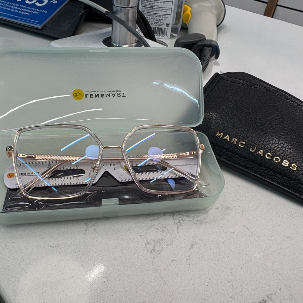 Gold and Clear Eyeglasses